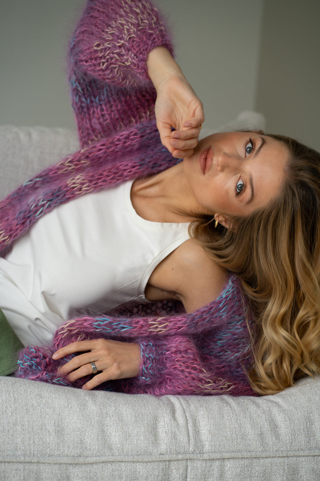 Céleste Cardigan - Fuchsia Multi Color
