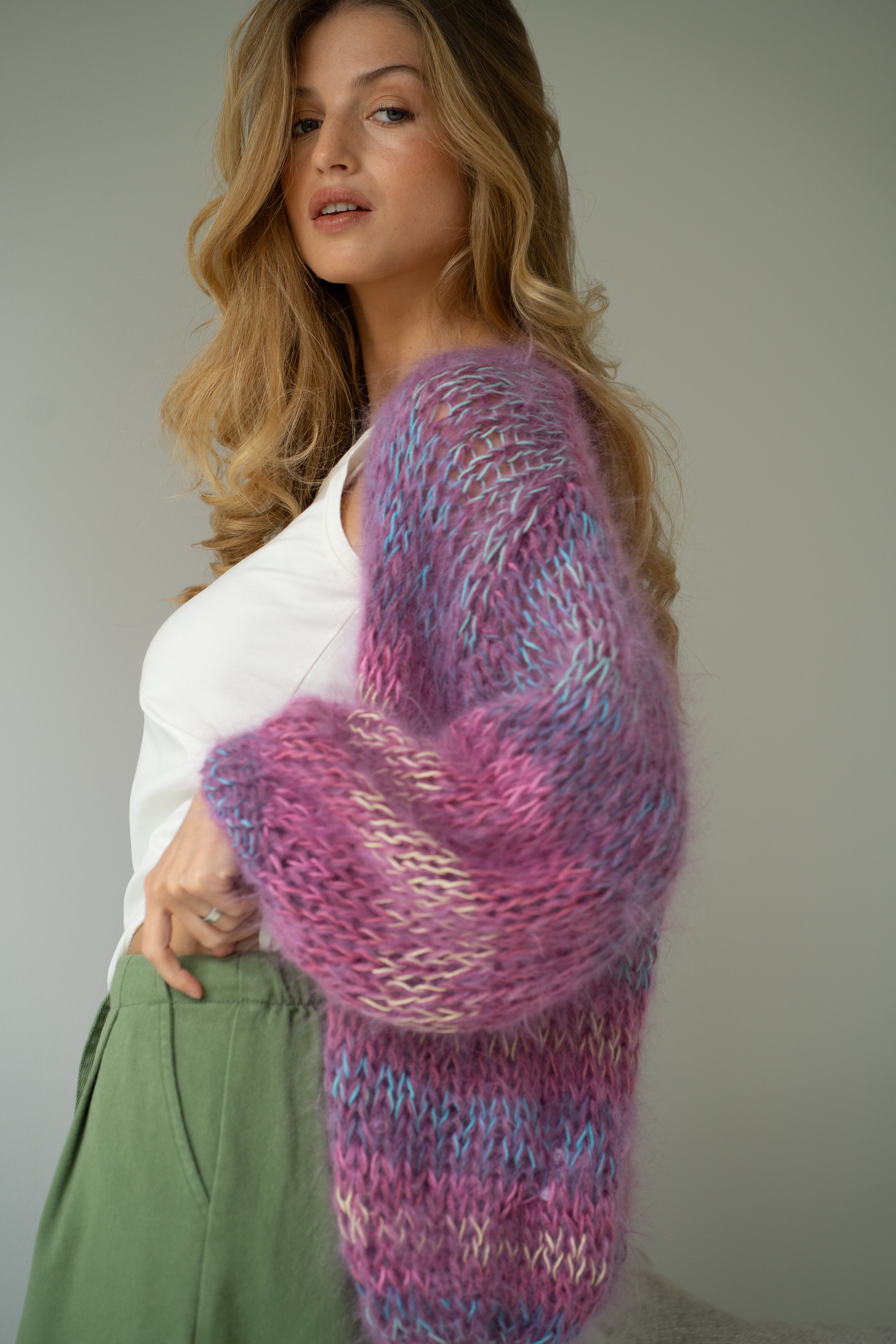 Céleste Cardigan - Fuchsia Multi Color