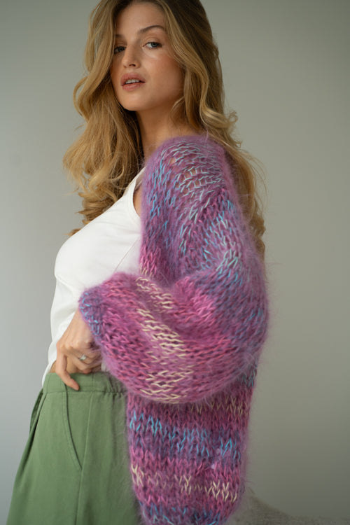 Céleste Cardigan - Fuchsia Multi Color