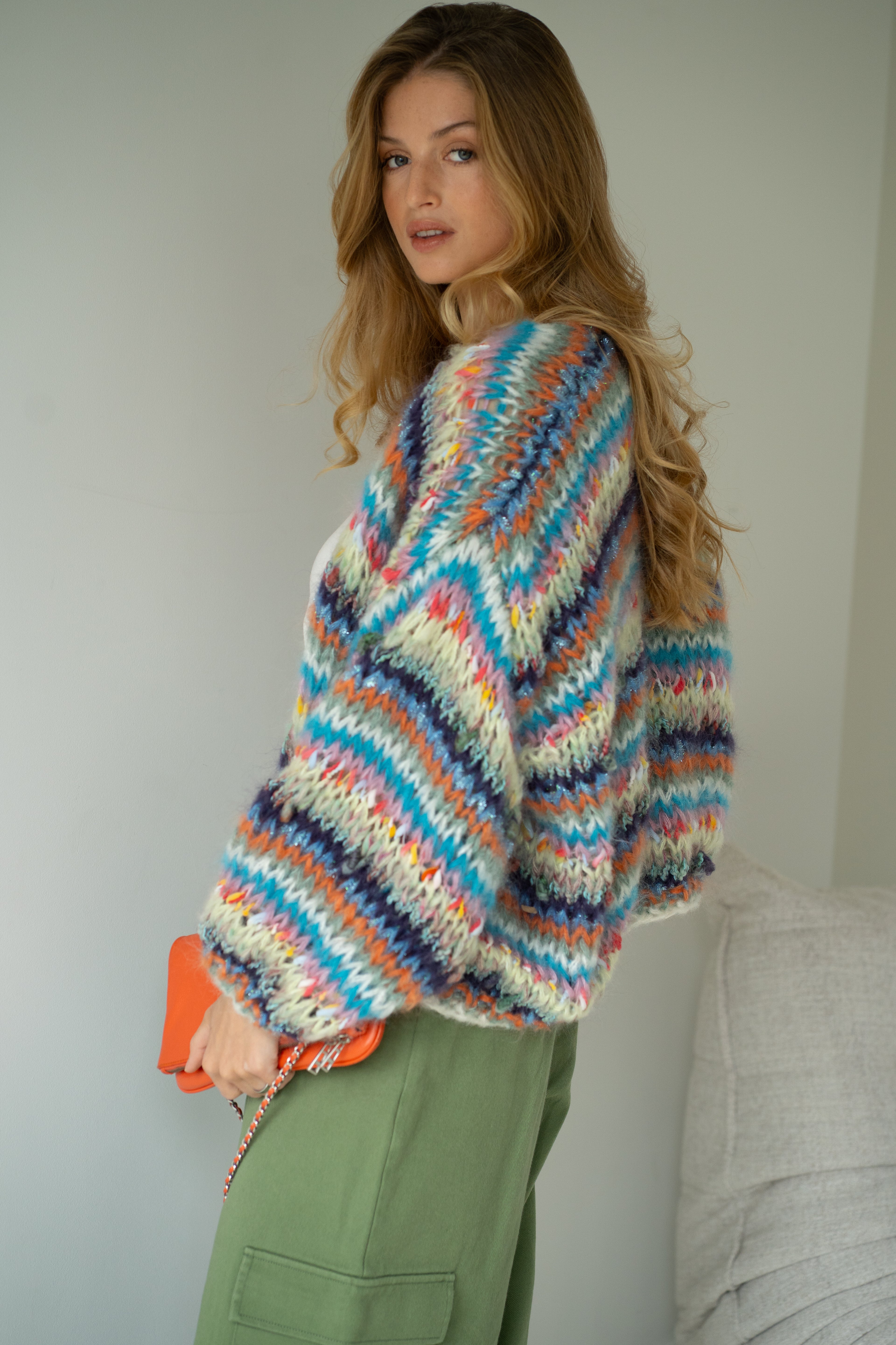 Elise Cardigan - Rainbow Multi Color