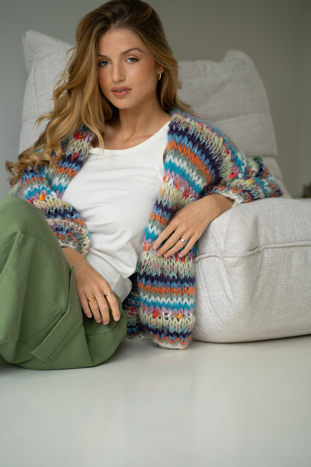 Elise Cardigan - Rainbow Multi Color