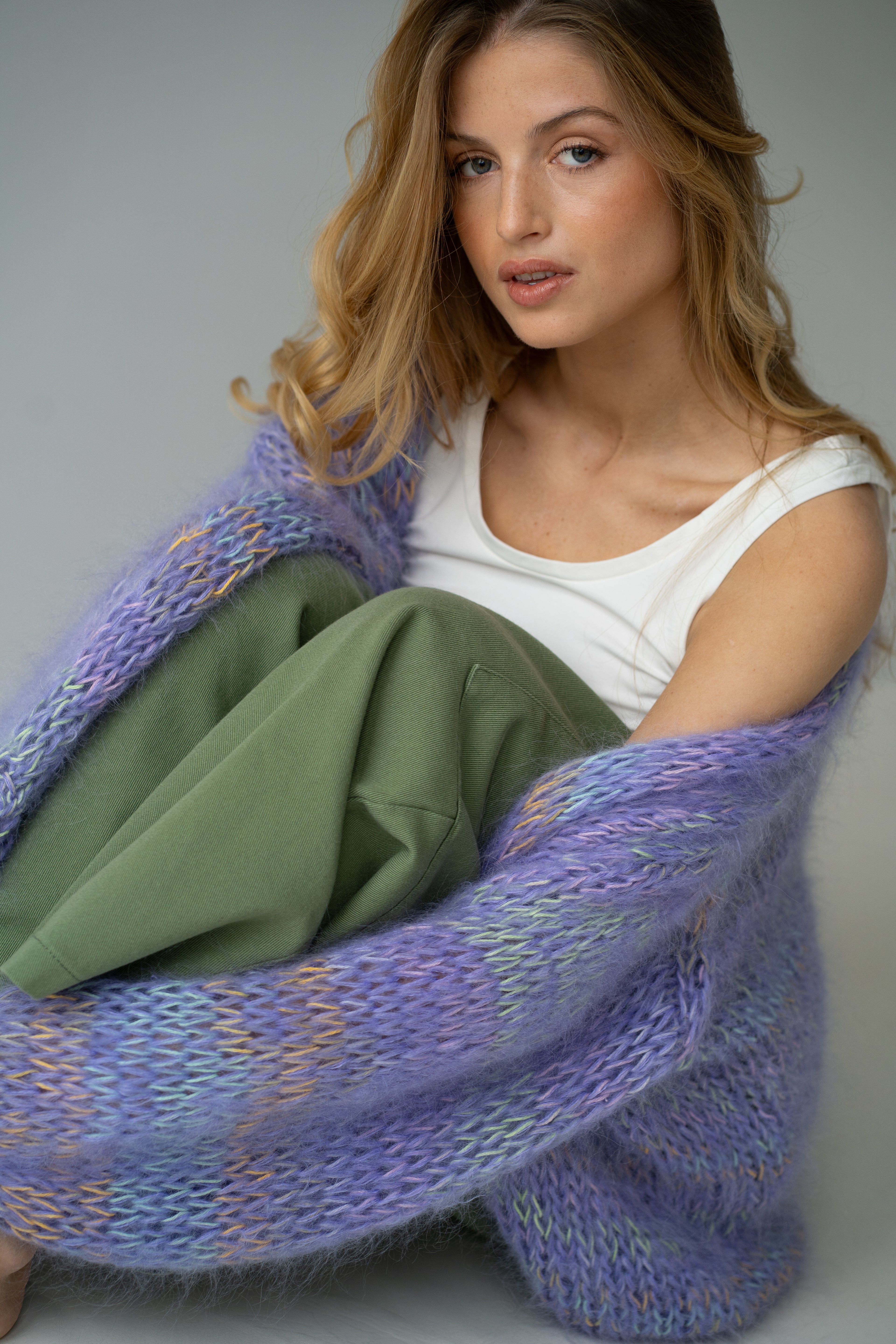 Marie Cardigan - Lilac Multi Color