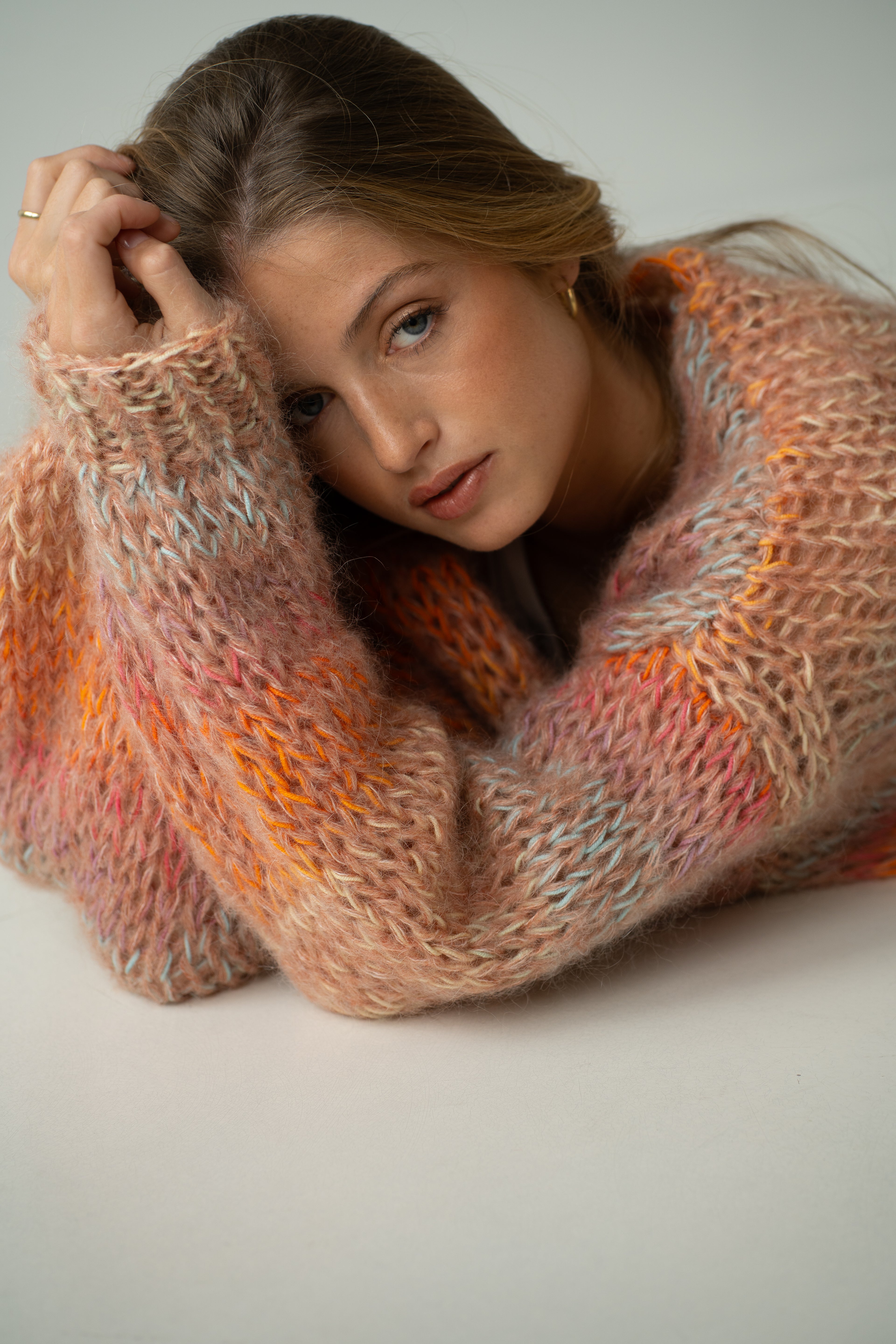 Anna Cardigan - Orange Multi Color