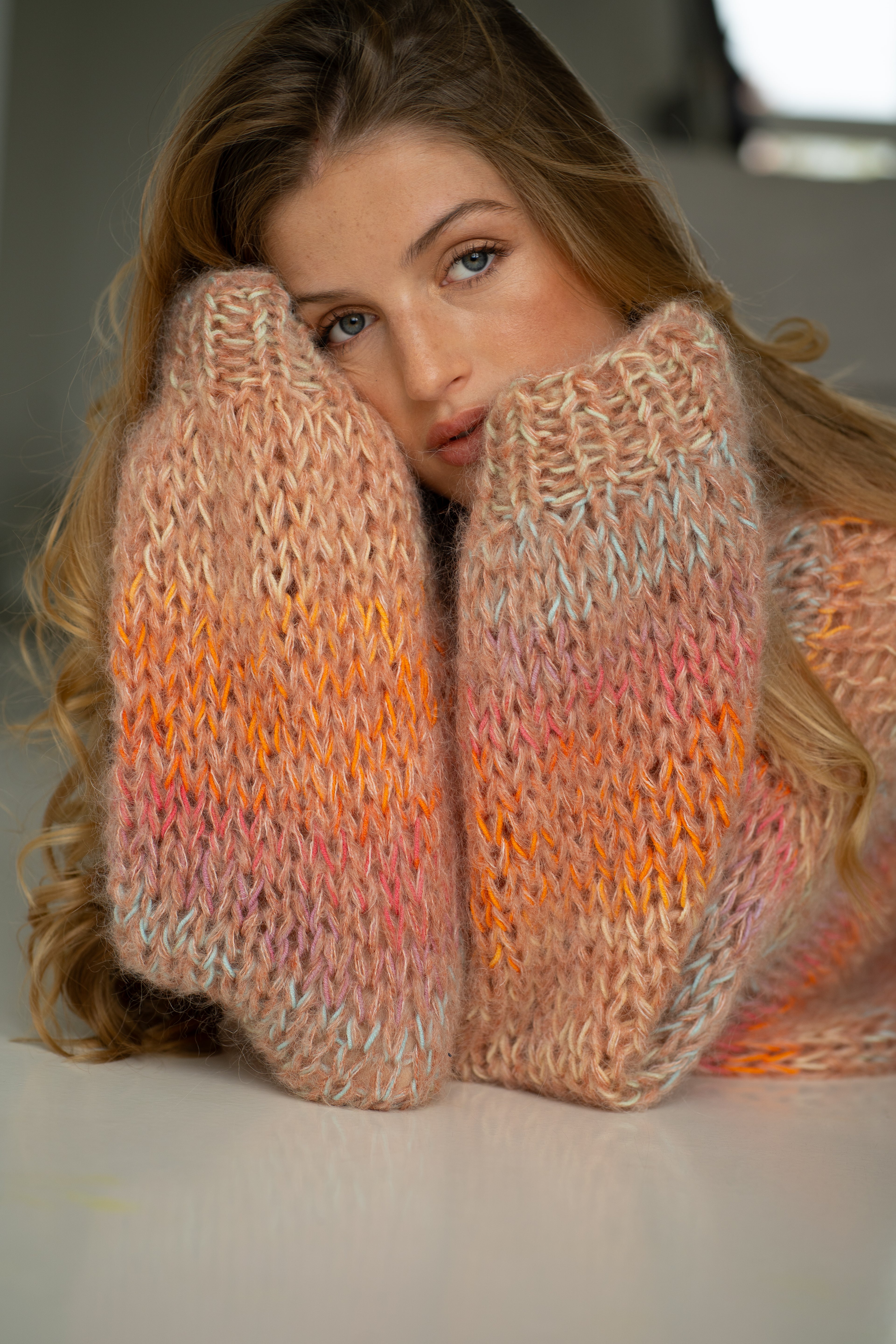 Anna Cardigan - Orange Multi Color