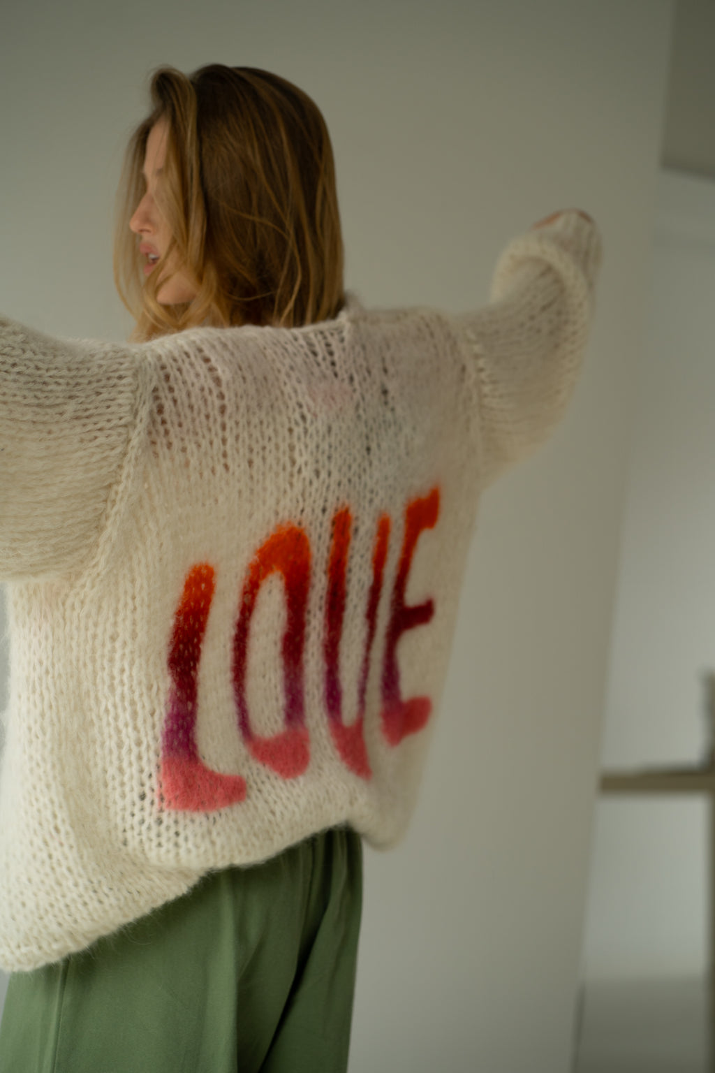 Estée LOVE Cardigan - Off White Multi Color