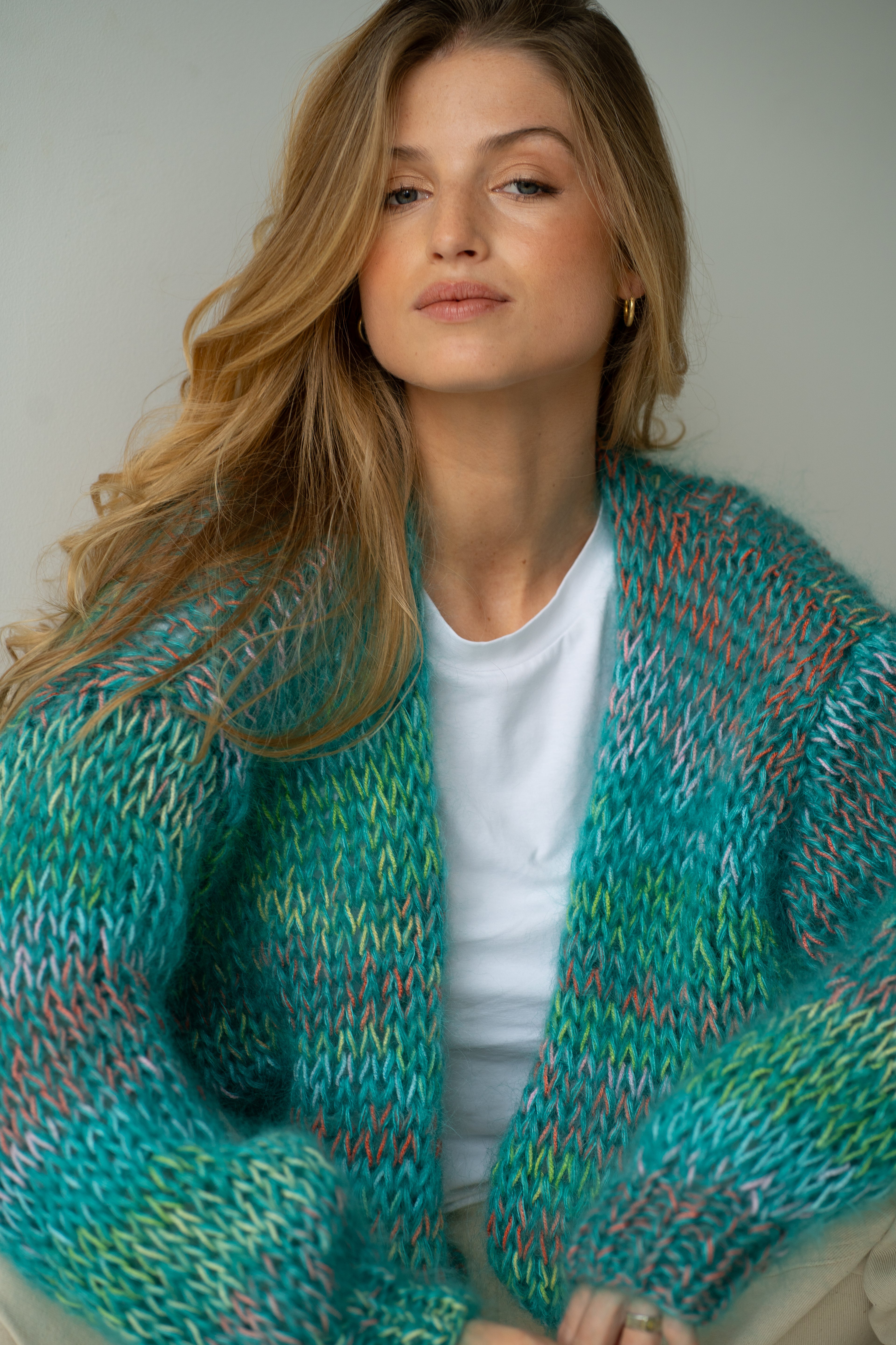 Axelle Cardigan - Emerald Multi Color
