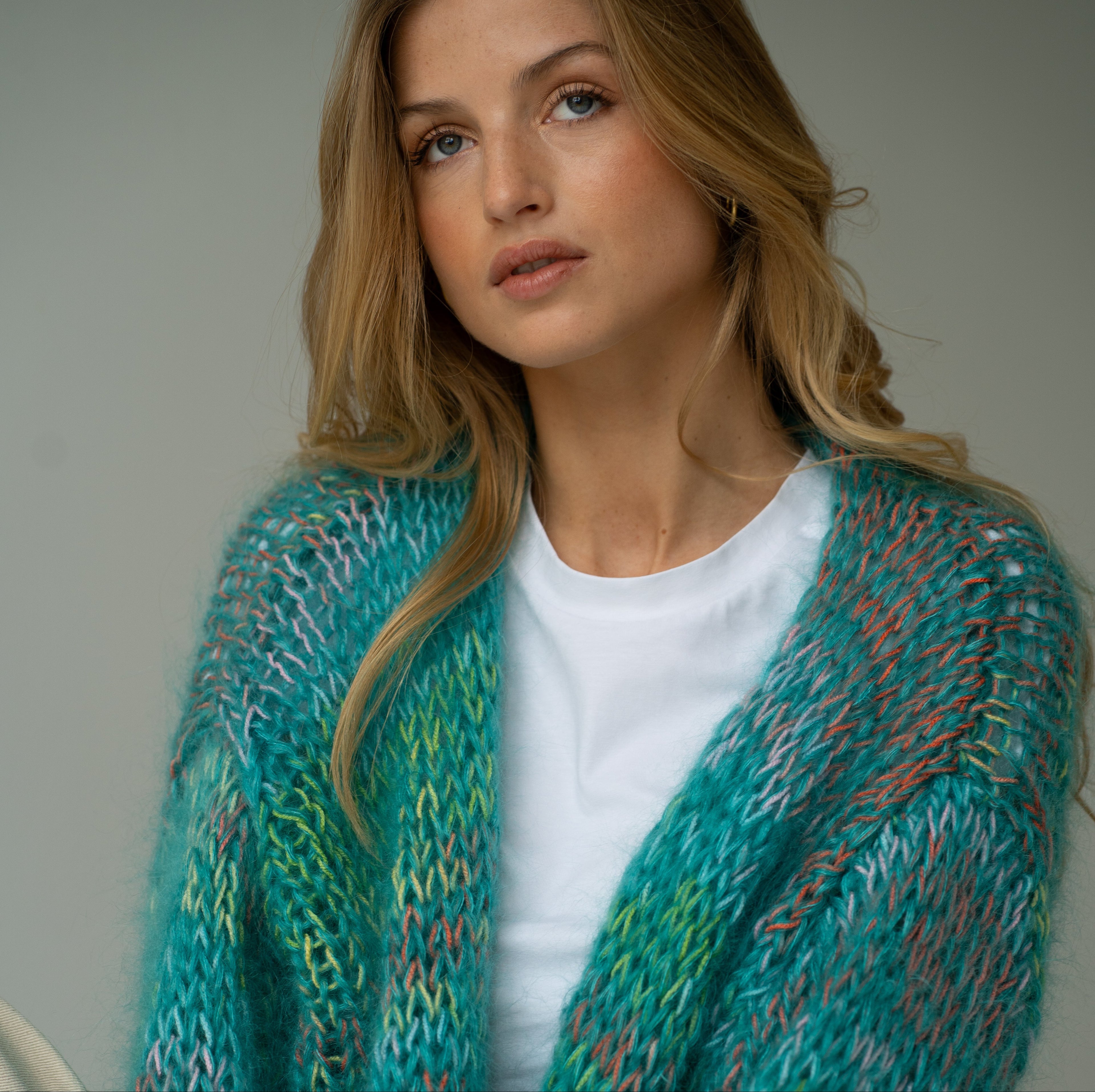 Axelle Cardigan - Emerald Multi Color