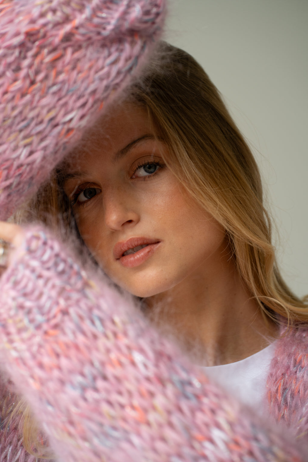 Aline Cardigan - Old Rose Multi Color